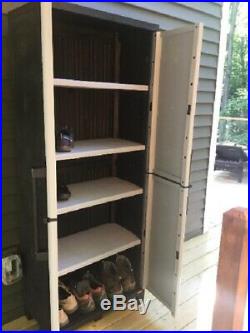 Tall Garage Storage Cabinet Garden Home Organizer Patio Outdoor Shed Tool Box US