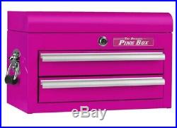 The Original Pink Box 2-Drawer Heavy-Duty Ball-Bearing Locking Steel Tool Chest