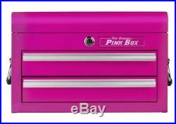 The Original Pink Box 2-Drawer Heavy-Duty Ball-Bearing Locking Steel Tool Chest