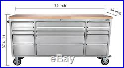 Thor 72 Toolbox TooChest work bench 15 Drawer Anti-Fingerprint Stainless Steel