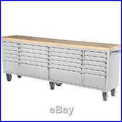 Thor 96 24 Drawer Anti-Fingerprint Stainless Steel Tool Chest work bench