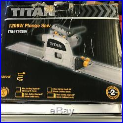 Titan Circular Plunge Track Saw 165Mm 1.4M Guide Rails 1200W BOXED