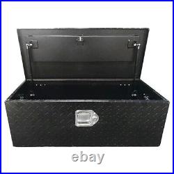 Tool Box Black Aluminum Truck Tool box for ATV Trailer Pickup Truckbed Storage