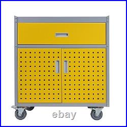 Tool Box Chest Cabinet Wheels Metal Rolling Auto Repair Storage Yellow withDrawer Tool Box Chest Cabinet Wheels Metal Rolling Auto Repair Storage Yellow withDrawer