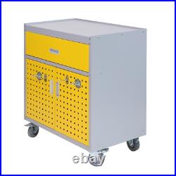 Tool Box Chest Cabinet Wheels Metal Rolling Auto Repair Storage Yellow withDrawer Tool Box Chest Cabinet Wheels Metal Rolling Auto Repair Storage Yellow withDrawer