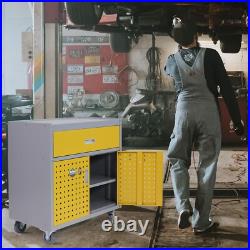 Tool Box Chest Cabinet Wheels Metal Rolling Auto Repair Storage Yellow withDrawer Tool Box Chest Cabinet Wheels Metal Rolling Auto Repair Storage Yellow withDrawer