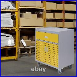 Tool Box Chest Cabinet Wheels Metal Rolling Auto Repair Storage Yellow withDrawer Tool Box Chest Cabinet Wheels Metal Rolling Auto Repair Storage Yellow withDrawer