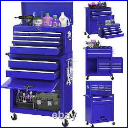 Tool Chest, 2 in 1 Steel Rolling Tool Box & Cabinet On Wheels for Garage