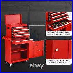 Tool Chest 2 in 1 Steel Rolling Tool Box & Cabinet On Wheels for Garage 5-drawer