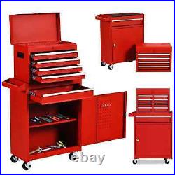 Tool Chest 2 in 1 Steel Rolling Tool Box & Cabinet On Wheels for Garage 5-drawer
