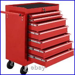 Tool Chest, 24.5 in 7-Drawer Steel Rolling Tool Box on Wheels for Workshop Garage