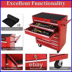 Tool Chest, 24.5 in 7-Drawer Steel Rolling Tool Box on Wheels for Workshop Garage