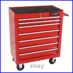 Tool Chest, 24.5 in 7-Drawer Steel Rolling Tool Box on Wheels for Workshop Garage