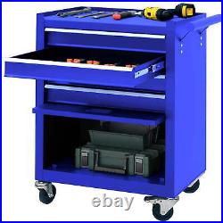 Tool Chest, 24.5 in Steel Rolling Tool Box & Cabinet On Wheels for Garage