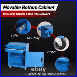 Tool Chest 5-Drawer Rolling Tool Box Storage Cabinet Lockable Wheels for Garage