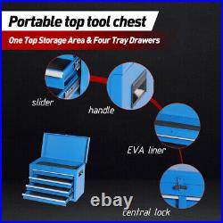 Tool Chest 5-Drawer Rolling Tool Box Storage Cabinet Lockable Wheels for Garage