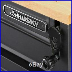 Tool Chest Work Bench Cabinet Adjustable Wood Top 72 in Rolling Garage Storage