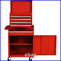 Tool Organizer Large Capacity Tool Chest& Cabinet 4-Wheel Rolling Toolbox 2-in-1