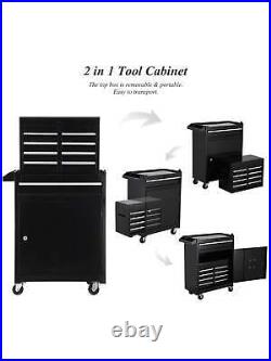 Tool box on wheels, 5 drawer rolling tool box, stackable tool box