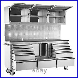 Tools Gray Rolling Tool Cabinet Combo 72 W x 18 D x 71.5 H Tools Gray Rolling Tool Cabinet Combo 72 W x 18 D x 71.5 H
