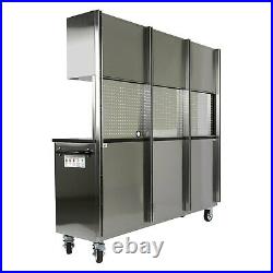 Tools Gray Rolling Tool Cabinet Combo 72 W x 18 D x 71.5 H Tools Gray Rolling Tool Cabinet Combo 72 W x 18 D x 71.5 H