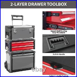 Torin Garage Workshop Organizer Upright Trolley Tool Box with 3 Drawers