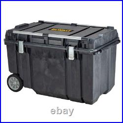 Tough Chest 38 in. Large Polypropylene Durable Black Rolling Tool Storage Box