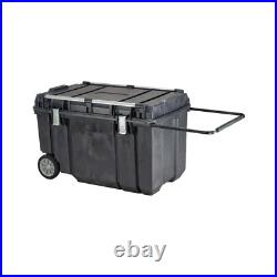 Tough Chest 38 in. Large Polypropylene Durable Black Rolling Tool Storage Box