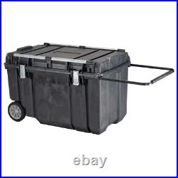 Tough Chest 38 in. Large Polypropylene Durable Black Rolling Tool Storage Box