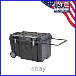 Tough Chest 38 in. Large Polypropylene Durable Black Rolling Tool Storage Box