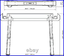 ToughBuilt Folding Sawhorse Sturdy, Durable, Lightweight, Heavy-Duty