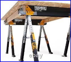 ToughBuilt Folding Sawhorse Sturdy, Durable, Lightweight, Heavy-Duty