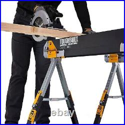 ToughBuilt Folding Sawhorse Sturdy, Durable, Lightweight, Heavy-Duty