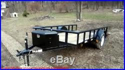 Trailer Tongue Box Tool Storage Steel Horse Boat RV Truck ATV Towing Tractor Blk