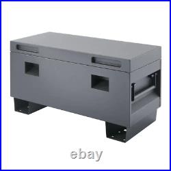 Trinity 36 Inch Job Site Box Tool Storage Rust Resistant Powder Coated Gray