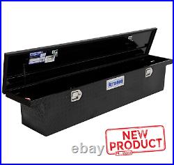 Truck Tool Box Low Profile Design Storage Organizer Diamond Plate Aluminum Black