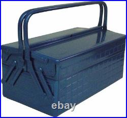 Trusco 3 Trays Double Layer Steel Tool Box Blue Storage Case Japan New