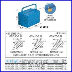 Trusco Three-Stage DIY Tool Box GT470B Blue W472xD220xH343 Steel Japan F/S New