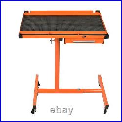 US Stock Heavy Adjustable Work Table with Drawer, 200lbs Capacity Rolling Tool