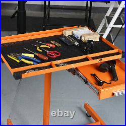 US Stock Heavy Adjustable Work Table with Drawer, 200lbs Capacity Rolling Tool