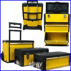 USA NEW Tool Box Stackable 3 in 1 Chest for Workshops & Craft Rooms Black/Yellow
