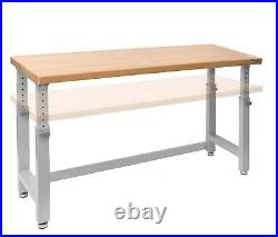 UltraHD 72 Adjustable Height Heavy-Duty Wood Top Workbench