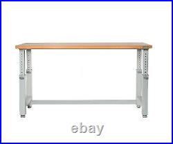 UltraHD 72 Adjustable Height Heavy-Duty Wood Top Workbench