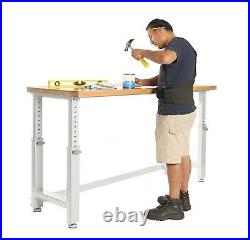 UltraHD 72 Adjustable Height Heavy-Duty Wood Top Workbench