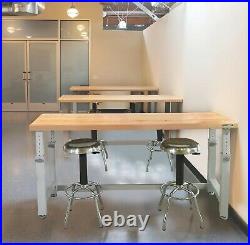 UltraHD 72 Adjustable Height Heavy-Duty Wood Top Workbench