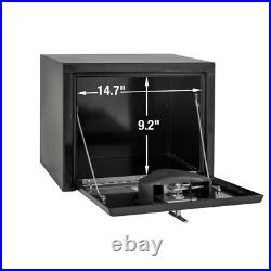 Underbody Truck Tool Box Gloss Black Steel Durable 14 In. X 12 In. X 18 In. NEW