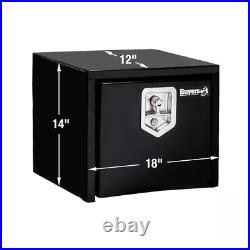 Underbody Truck Tool Box Gloss Black Steel Durable 14 In. X 12 In. X 18 In. NEW