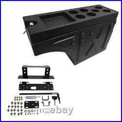Ute Tub Storage Box Side Universal Tool Box Lockable single Trailer Black