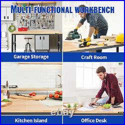 VEVOR 48x20 Height Workbench Oak Plank 28.3-38.1 Range with Power Outlets VEVOR 48x20 Height Workbench Oak Plank 28.3-38.1 Range with Power Outlets