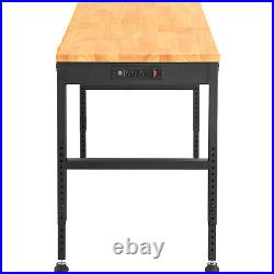 VEVOR 48x20 Height Workbench Oak Plank 28.3-38.1 Range with Power Outlets VEVOR 48x20 Height Workbench Oak Plank 28.3-38.1 Range with Power Outlets